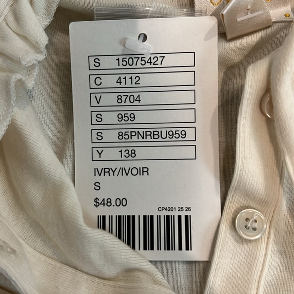 Anthropologie | Tops | Anthropologie Ric Rac Collared Ruffle Tie Neck ...